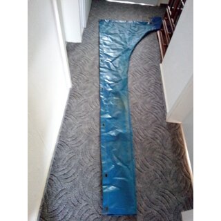Baumkleid Blau PVC 273cm lang, vorne Hhe 90cm 107cm incl. Kragen, hinten die Hhe pro Seite 25cm